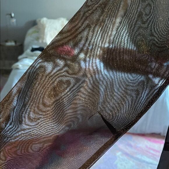 Black Sheer Button-Up Evening Jacket - Picture 6 of 9